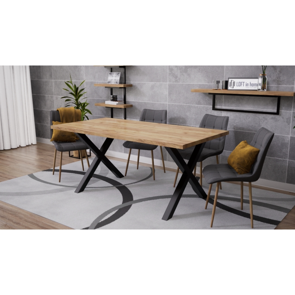 Stół loftowy ATLANTA blat laminowany - LOFT - obrazek 6