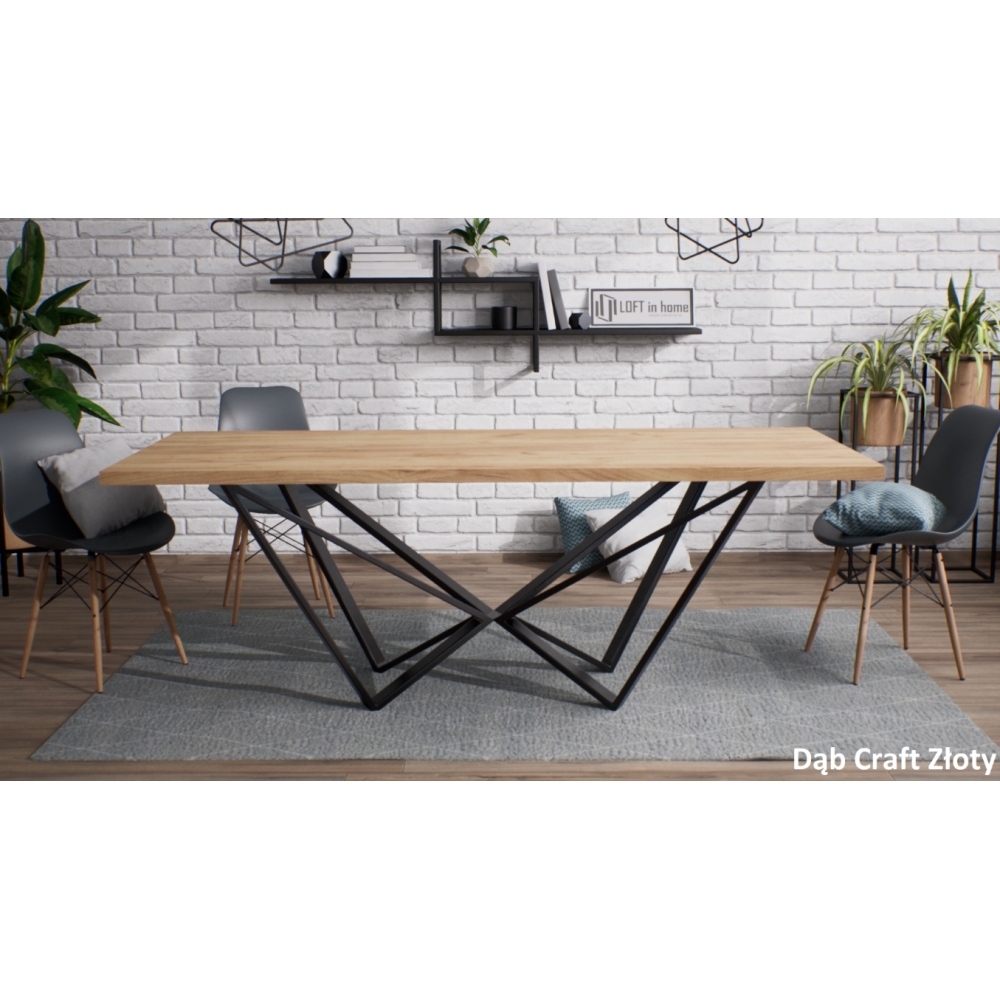 Stół industrialny BERLIN blat laminat - obrazek 3