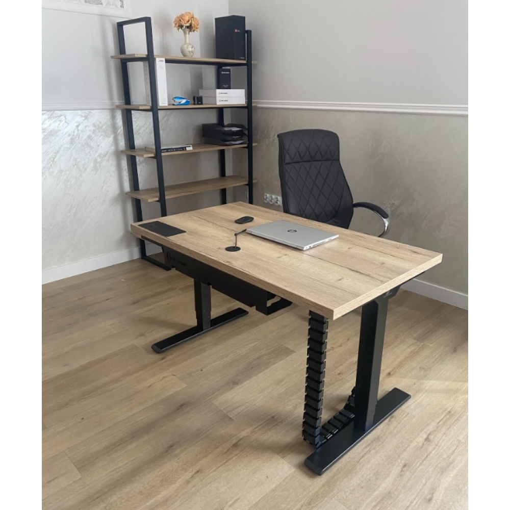 Biurko WERONA z regulacją wysokości i blatem z laminatu - LOFT - obrazek 10