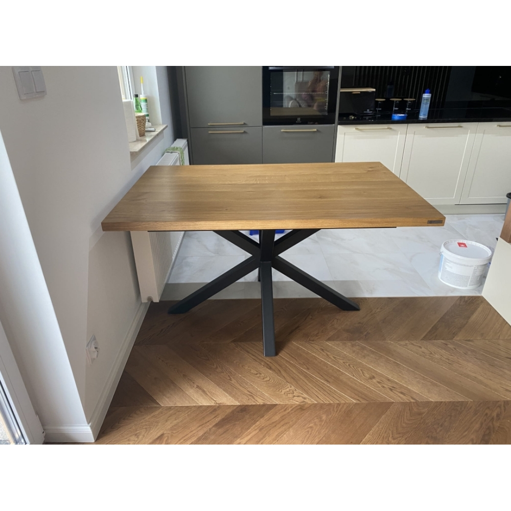 Stół DENVER z blatem drewnianym LOFT - obrazek 8