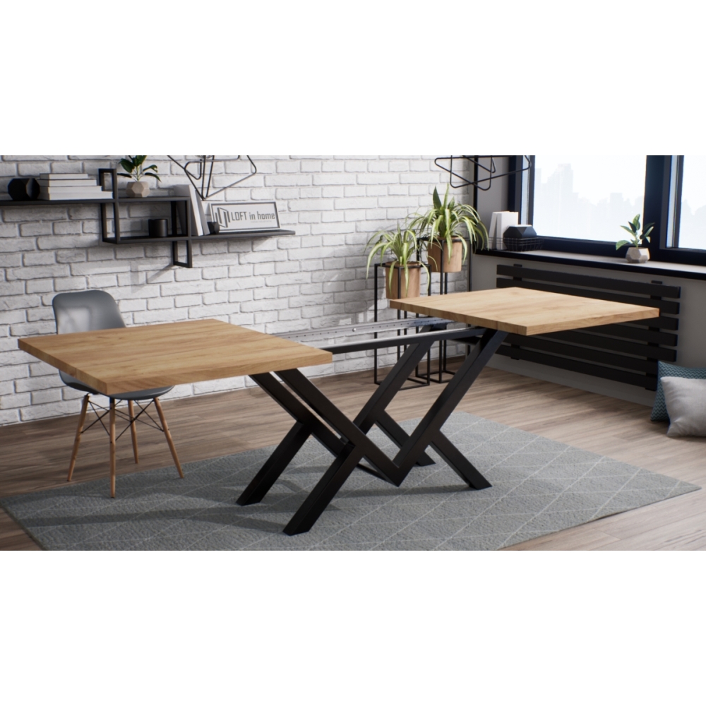 Stół dębowy OSAKA lite drewno - LOFT - obrazek 4