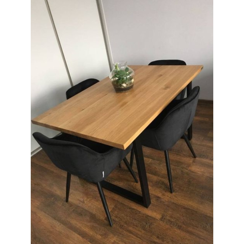 Stół loftowy SYDNEY blat drewniany dębowy - LOFT - obrazek 10
