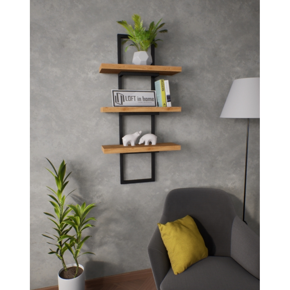 Półka wisząca WENECJA - Dąb/Jesion -LOFT - obrazek 3