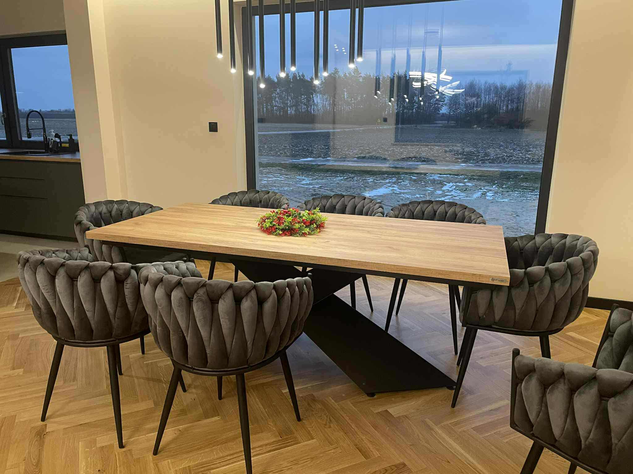 Stół rozkładany loftowy z blatem laminowanym Praga - obrazek 4