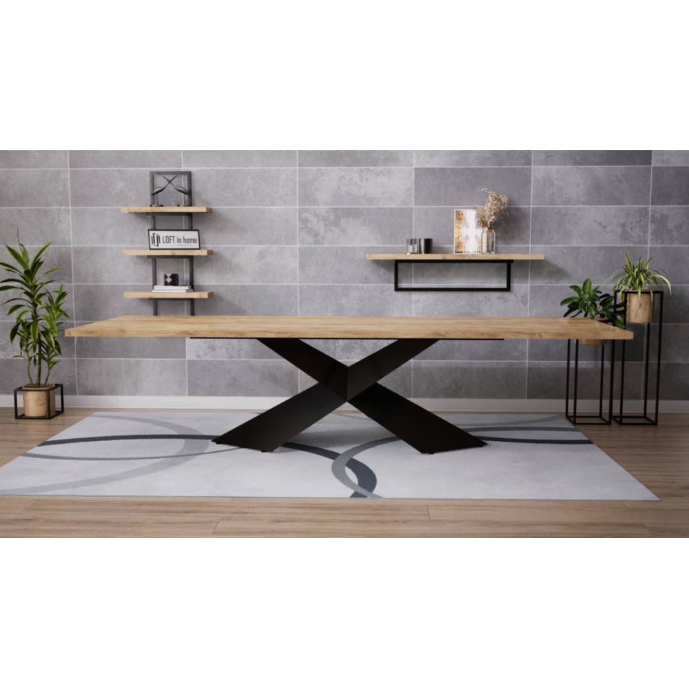 Stół rozkładany PRAGA z blatem laminowanym LOFT - obrazek 2